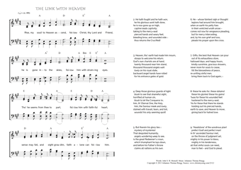 Hymn score of: Rise, my soul! to Heaven ascend - The link with Heaven (John S. B. Monsell/Johannes Thomas Rüegg)