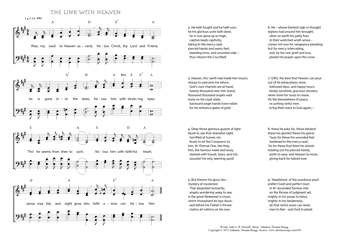 Hymn score of: Rise, my soul! to Heaven ascend - The link with Heaven (John S. B. Monsell/Johannes Thomas Rüegg)