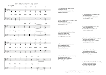 Hymn score of: The God, who made the silver stars - The Providence of love (John S. B. Monsell/Johannes Thomas Rüegg)