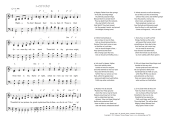 Hymn score of: Mighty Father! Blessed Son! - Mystery (John S. B. Monsell/Johannes Thomas Rüegg)