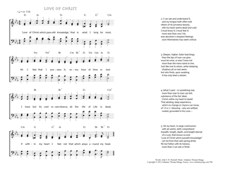 Hymn score of: Love of Christ which passeth knowledge - Love of Christ (John S. B. Monsell/Johannes Thomas Rüegg)