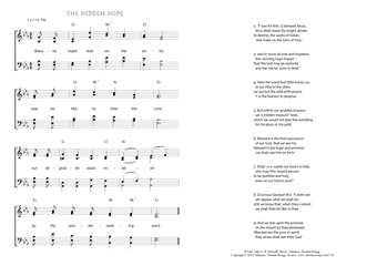 Hymn score of: Blessed hope! that we the sinful - The hidden hope (John S. B. Monsell/Johannes Thomas Rüegg)
