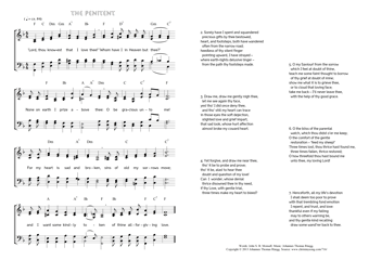 Hymn score of: Lord, thou knowest that I love thee! - The Penitent (John S. B. Monsell/Johannes Thomas Rüegg)