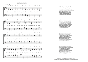 Hymn score of: Lord! how oft shall I forgive? - Forgiveness (John S. B. Monsell/Johannes Thomas Rüegg)