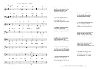 Hymn score of: In thee, O God, the hosts above - A hymn of love (Ray Palmer/Johannes Thomas Rüegg)