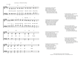 Hymn score of: Does the way seem long and lonely? - Angel ministers (Horatius Bonar/Johannes Thomas Rüegg)