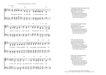 Hymn score of: Long hath he waited for you, long - Unchanging love (Horatius Bonar/Johannes Thomas Rüegg)
