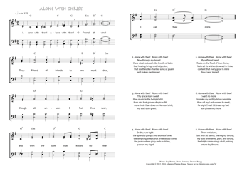 Hymn score of: Alone with thee! Alone with thee! - Alone with Christ (Ray Palmer/Johannes Thomas Rüegg)
