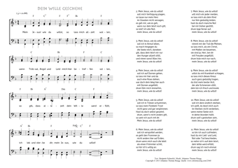 Hymn score of: Mein Jesus! wie du willst - Dein Wille geschehe (Benjamin Schmolck/Johannes Thomas Rüegg)