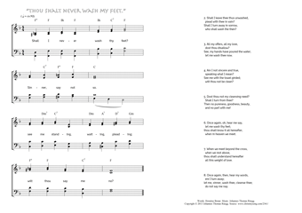 Hymn score of: Shall I never wash thy feet? - Thou shalt never wash my feet (Horatius Bonar/Johannes Thomas Rüegg)