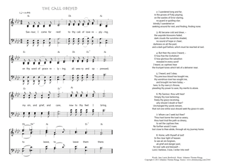 Hymn score of: Saviour, I come for rest! - The call obeyed (Jane Laurie Borthwick/Johannes Thomas Rüegg)