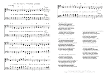 Hymn score of: Es ist noch eine Ruh vorhanden - Die Ruhe des Volkes Gottes (Johann Sigismund Kunth/Johannes Thomas Rüegg))