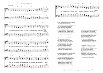 Hymn score of: There is a Day of rest before thee - Tomorrow (Johann Sigismund Kunth/Frances Bevan/Johannes Thomas Rüegg)