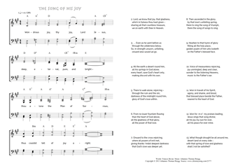 Hymn score of: Wondrous joy, thy joy, Lord Jesus - The song of his joy (Frances Bevan/Johannes Thomas Rüegg)