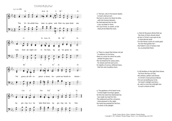 Hymn score of: The little while! how nearly gone - Tomorrow (Frances Bevan/Johannes Thomas Rüegg)