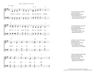 Hymn score of: Peace! O restless heart of mine - The ark of God (Frances Bevan/Johannes Thomas Rüegg)