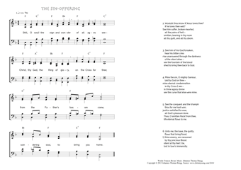 Hymn score of: Still, O soul! the sign and wonder - The sin-offering (Frances Bevan/Johannes Thomas Rüegg)