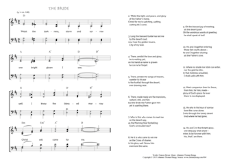 Hymn score of: 'Midst the darkness, storm and sorrow - The Bride (Frances Bevan/Johannes Thomas Rüegg)