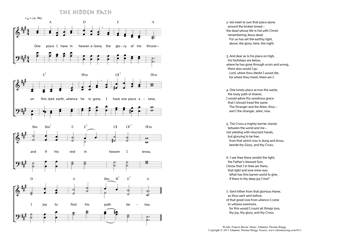 Hymn score of: One place I have in heaven above - The hidden path (Frances Bevan/Johannes Thomas Rüegg)