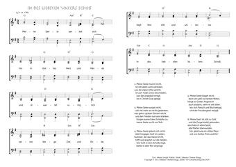 Hymn score of: Meine Seele senket sich - In des liebsten Vaters Schoß (Johann Joseph Winkler/Johannes Thomas Rüegg))