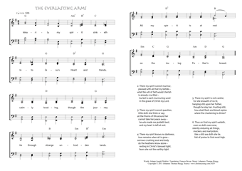 Hymn score of: Wearily my spirit sinketh - The Everlasting Arms (Johann Joseph Winkler/Frances Bevan/Johannes Thomas Rüegg)