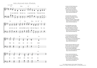 Hymn score of: Jesus nimmt die Sünder an - Der Freund der Sünder (Erdmann Neumeister/Johannes Thomas Rüegg))