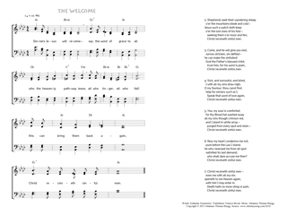 Hymn score of: Sinners Jesus will receive - The welcome (Erdmann Neumeister/Frances Bevan/Johannes Thomas Rüegg)