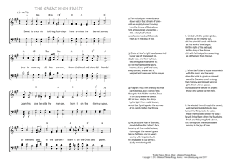 Hymn score of: Sweet to trace his toiling footsteps - The great High Priest (Frances Bevan/Johannes Thomas Rüegg)