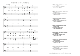 Hymn score of: One with Christ – within the golden City - The end of the journey Priest (Frances Bevan/Johannes Thomas Rüegg)