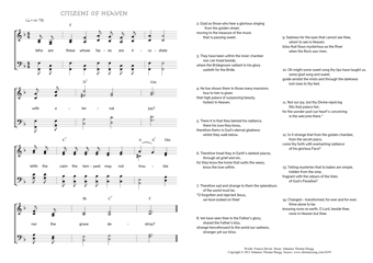 Hymn score of: Who are these whose faces are irradiate - Citizens of Heaven (Frances Bevan/Johannes Thomas Rüegg)