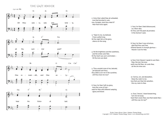 Hymn score of: Art thou weary, sad, and lonely - The last knock (Frances Bevan/Johannes Thomas Rüegg)