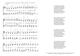Hymn score of: Conquering Prince and Lord of glory (Gerhard Tersteegen/Catherine Winkworth/Johannes Thomas Rüegg)