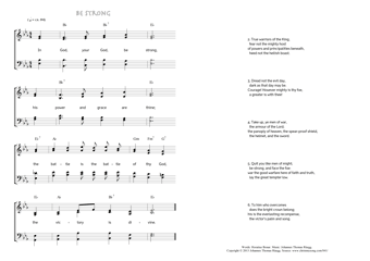 Hymn score of: In God, your God, be strong - Be strong (Horatius Bonar/Johannes Thomas Rüegg)