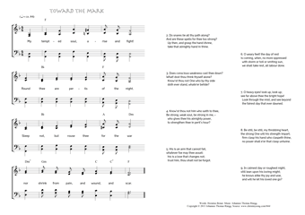 Hymn score of: My tempted soul, arise and fight! - Toward the mark (Horatius Bonar/Johannes Thomas Rüegg)