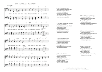 Hymn score of: Hem of the seamless robe - The seamless raiment (Horatius Bonar/Johannes Thomas Rüegg)