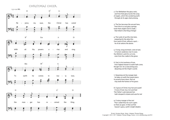 Hymn score of: Rejoice, my soul, the Christ has come! - Christmas Cheer (Horatius Bonar/Johannes Thomas Rüegg)