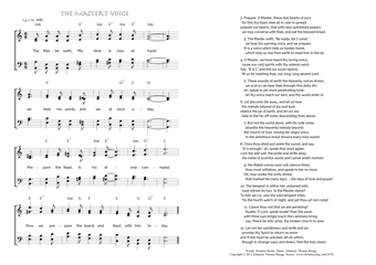 Hymn score of: The Master saith, 'My time is now at hand' - The Master's voice (Horatius Bonar/Johannes Thomas Rüegg)