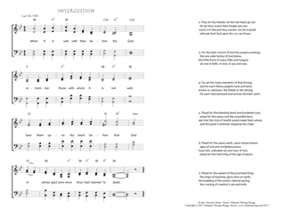 Hymn score of: When it is well with thee before thy God - Intercession (Horatius Bonar/Johannes Thomas Rüegg)