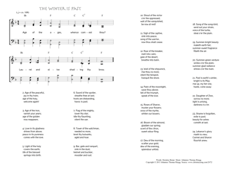Hymn score of: Age of the ages - The winter is past (Horatius Bonar/Johannes Thomas Rüegg)