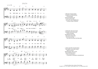 Hymn score of: My faith looks up to thee - Faith (Ray Palmer/Johannes Thomas Rüegg)