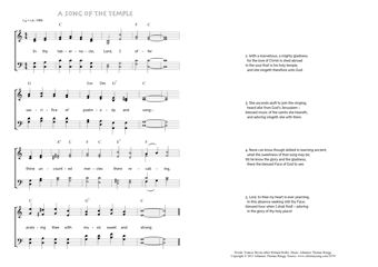 Hymn score of: In thy tabernacle, Lord, I offer - A song of the temple (Frances Bevan/Johannes Thomas Rüegg)