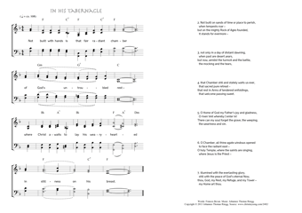 Hymn score of: Not built with hands is that fair radiant chamber - In his tabernacle (Frances Bevan/Johannes Thomas Rüegg)