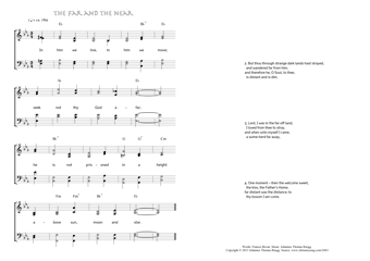 Hymn score of: In him we live, in him we move - The far and the near (Frances Bevan/Johannes Thomas Rüegg)