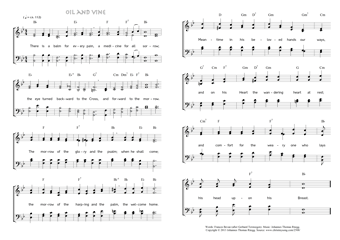 Hymn score of: There is a balm for every pain - Oil and vine (Gerhard Tersteegen/Frances Bevan/Johannes Thomas Rüegg)