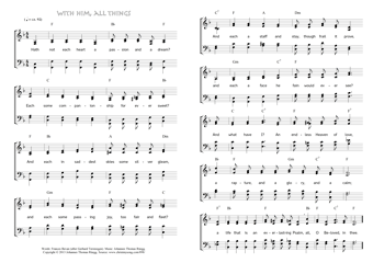 Hymn score of: Hath not each heart a passion and a dream? - With him, all things (Gerhard Tersteegen/Frances Bevan/Johannes Thomas Rüegg)