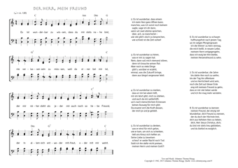 Hymn score of: Es ist wunderbar zu wissen - Der Herr, mein Freund (Johannes Thomas Rüegg)