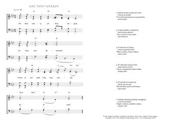 Hymn score of: Art thou weary, art thou languid - Art thou weary? (Stephen the Sabaite/John Mason Neale/Johannes Thomas Rüegg)