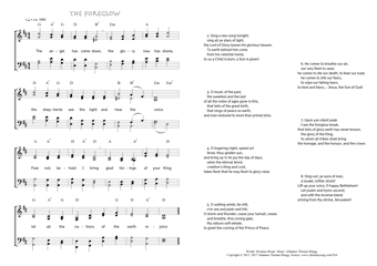 Hymn score of: The angel has come down - The Foreglow (Horatius Bonar/Johannes Thomas Rüegg)