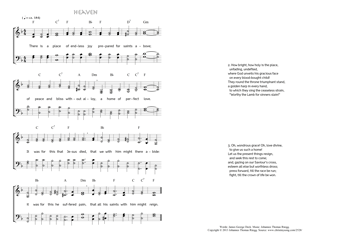 Hymn score of: There is a place of endless joy - Heaven (James George Deck/Johannes Thomas Rüegg)