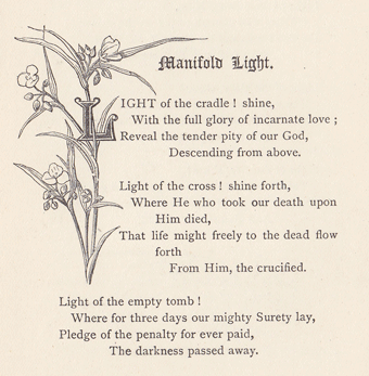 From Horatius Bonar, Hymns of the Nativity, 1879, page 8